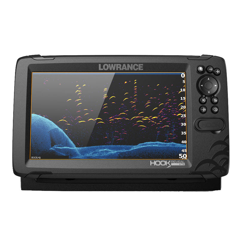 Lowrance HOOK Reveal 9 Combo w-TripleShot Transom Mount & C-MAP Contour™+ Card