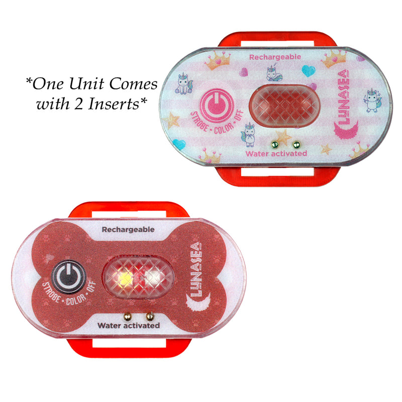 Lunasea Child-Pet Safety Water Activated Strobe Light - Red Case