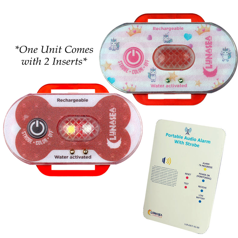 Lunasea Child-Pet Safety Water Activated Strobe Light w-RF Transmitter - Red Case