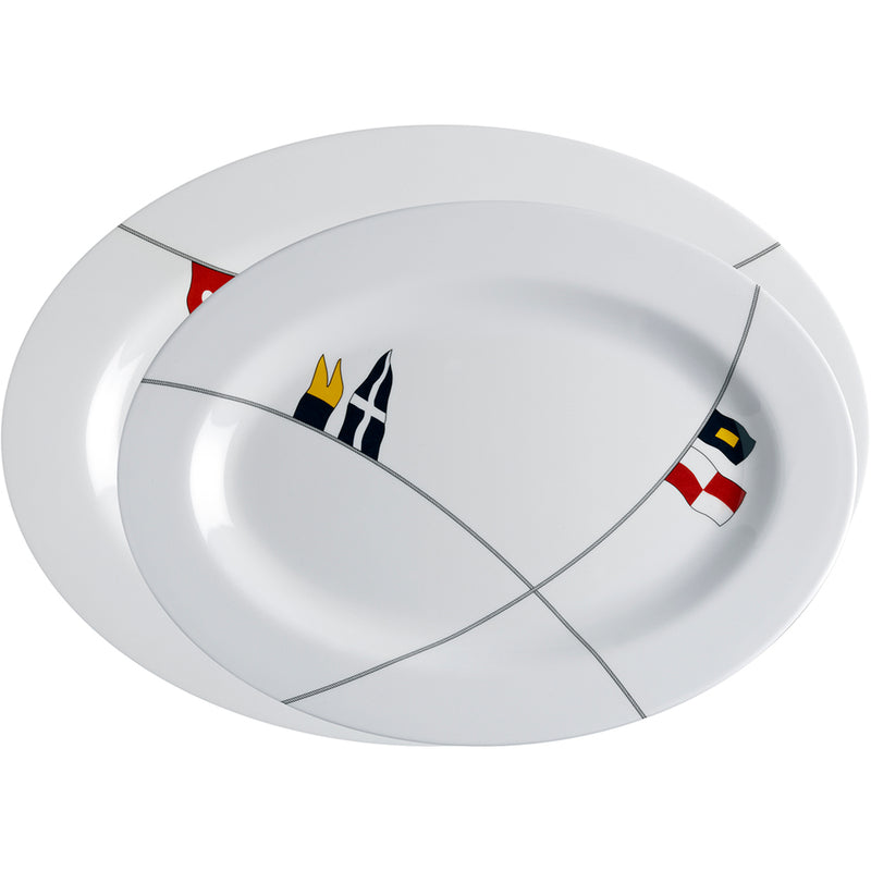 Marine Business Melamine Oval Serving Platters Set - REGATA - Set of 2