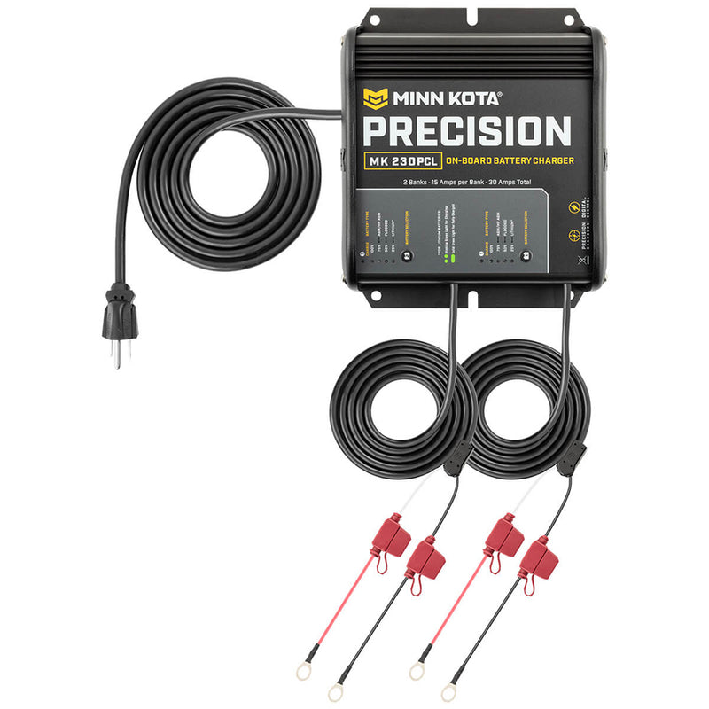 Minn Kota On-Board Precision Charger MK-230 PCL 2 Bank x 15 AMP LI Optimized Charger