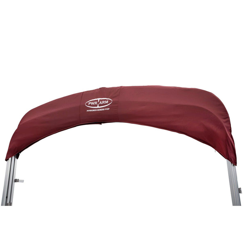 SureShade Power Bimini - Clear Anodized Frame - Burgandy Fabric