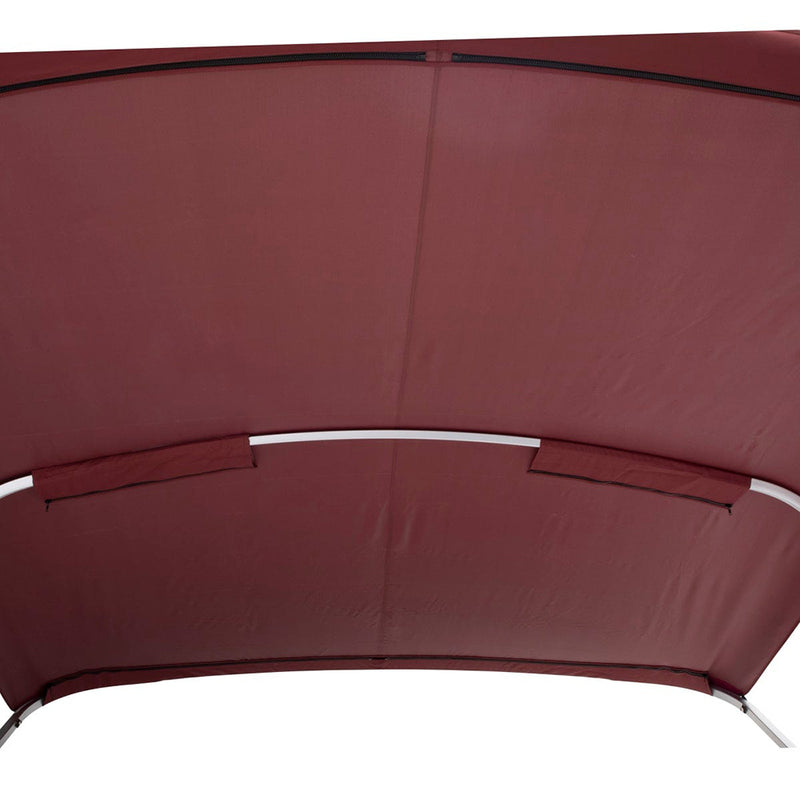 SureShade Power Bimini - Clear Anodized Frame - Burgandy Fabric