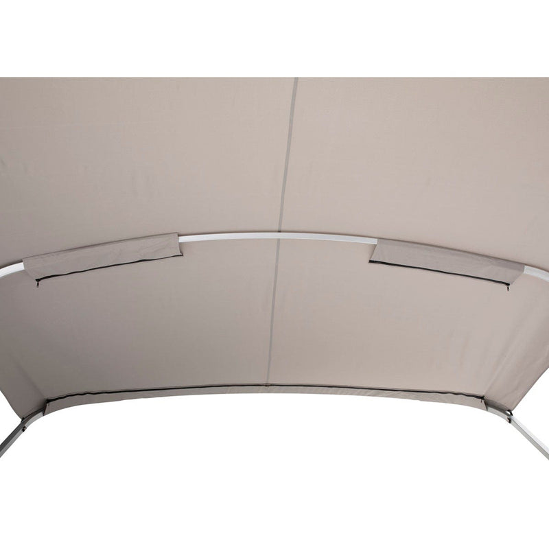 SureShade Power Bimini - Clear Anodized Frame - Grey Fabric