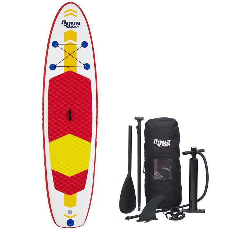 Aqua Leisure 10' Inflatable Stand-Up Paddleboard Drop Stitch w-Oversized Backpack f-Board & Accessories