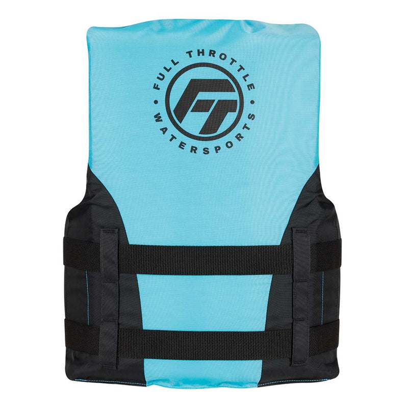 Full Throttle Teen Nylon Life Jacket - Aqua-Black