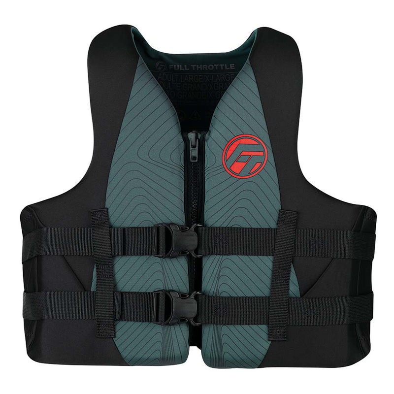 Full Throttle Adult Rapid-Dry Life Jacket - L-XL - Grey-Black