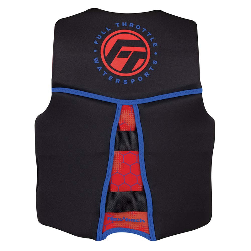 Full Throttle Youth Rapid-Dry Flex-Back Life Jacket - Red-Black