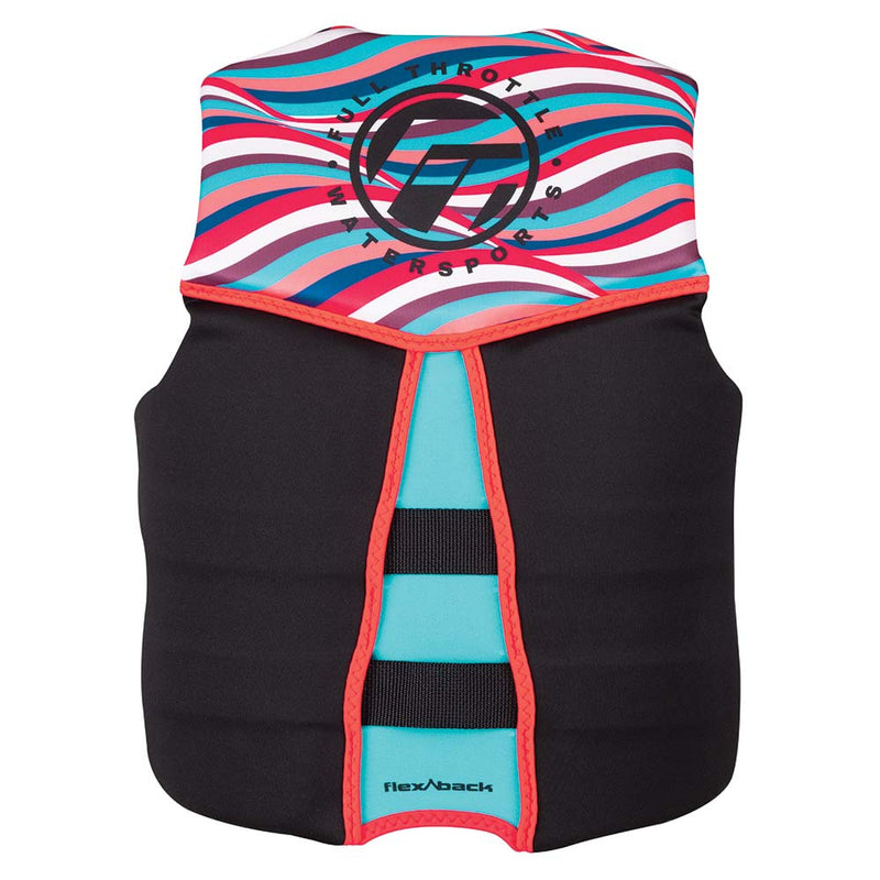 Full Throttle Women's Rapid-Dry Flex-Back Life Jacket - Women's XS - Pink-Black