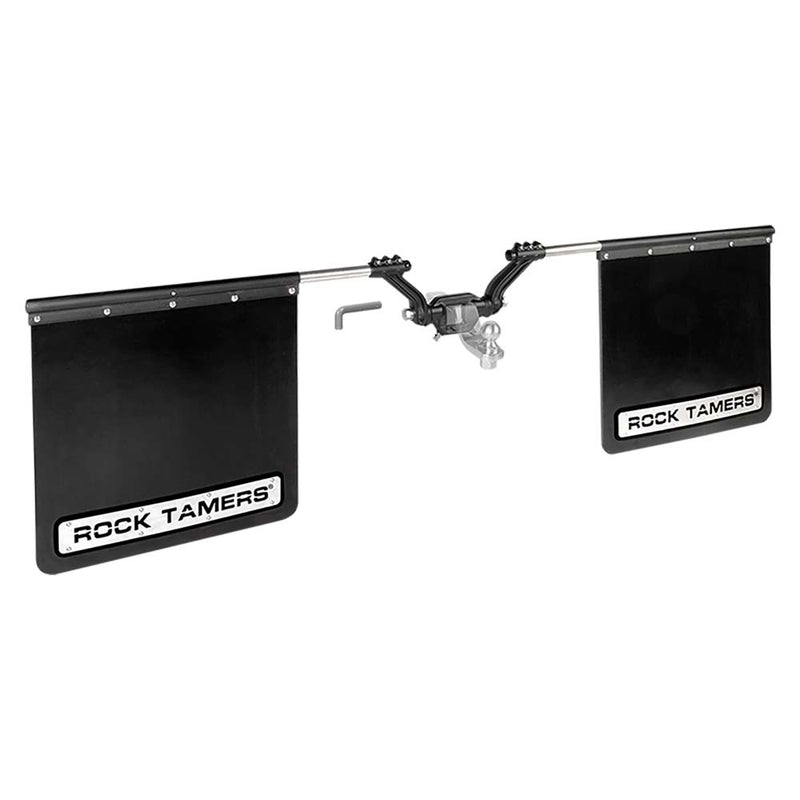 ROCK TAMERS 3" Hub Mudflap System - Matte Black-Stainless