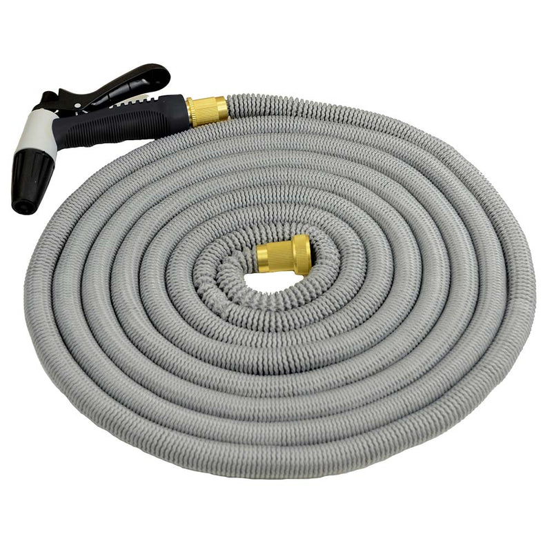 HoseCoil Expandable 50' Grey Hose Kit w-Nozzle & Bag