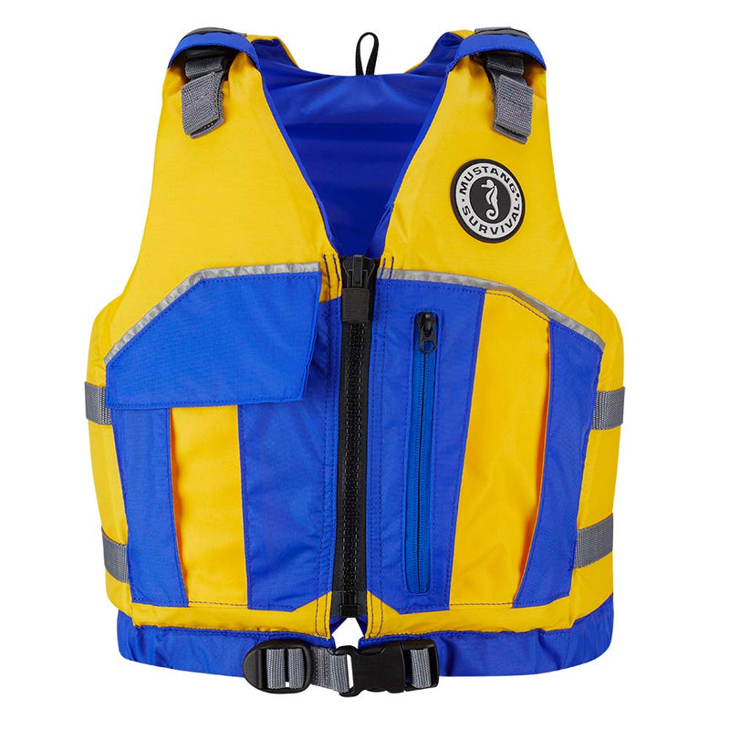 Mustang Youth Reflex Foam Vest - Yellow-Royal Blue