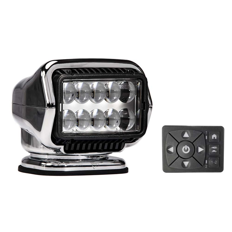 Golight Stryker ST Series Permanent Mount Chrome 12V LED w-Hard Wired Dash Mount Remote