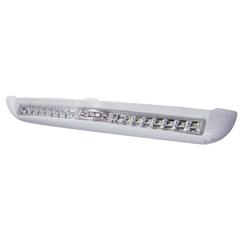 Lumitec Razor Light Bar - Flood - White Housing w-Inverted Logo Flush Mount