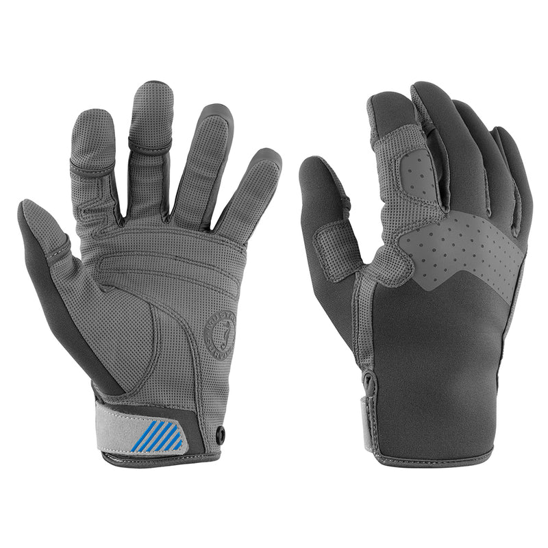 Mustang Traction Closed Finger Gloves - Grey-Blue - Medium