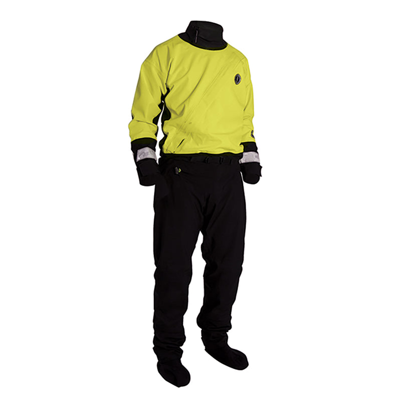 Mustang Water Rescue Dry Suit - Fluorescent Yellow Green-Black - XL