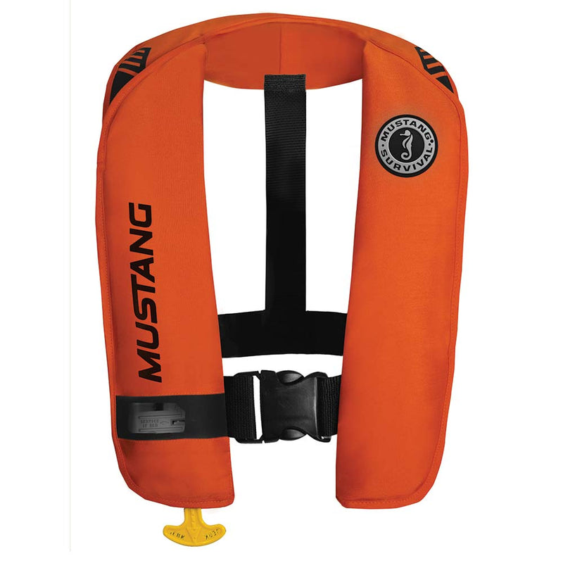 Mustang MIT 100 Inflatable Automatic PFD w-Reflective Tape - Orange-Black