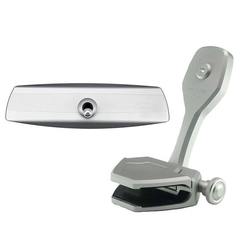 PTM Edge Mirror-Bracket Kit w-VR-140 Elite Mirror & ZXR-361 (Silver)