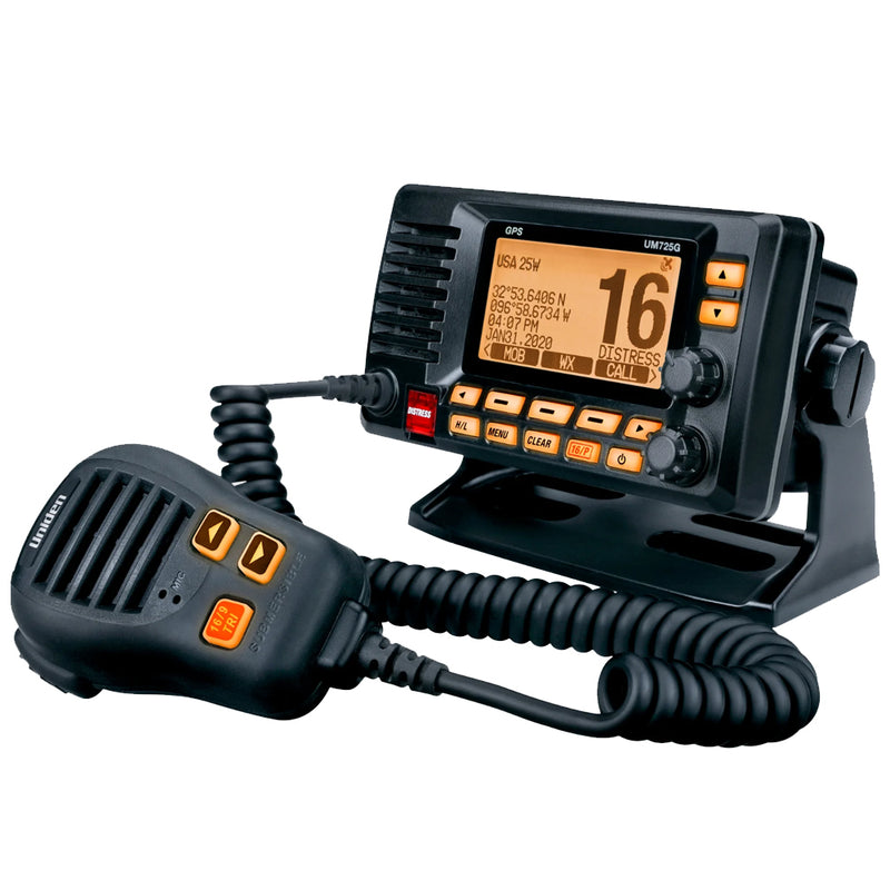 Uniden UM725 Fixed Mount VHF w-GPS & Bluetooth - Black