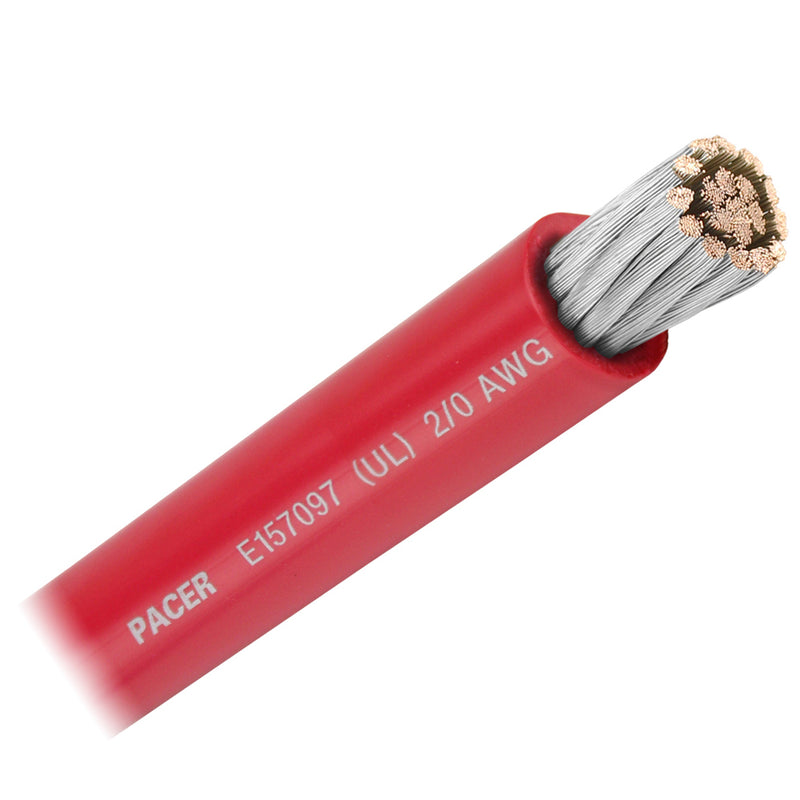 Pacer Red 2-0 AWG Battery Cable - Sold By The Foot