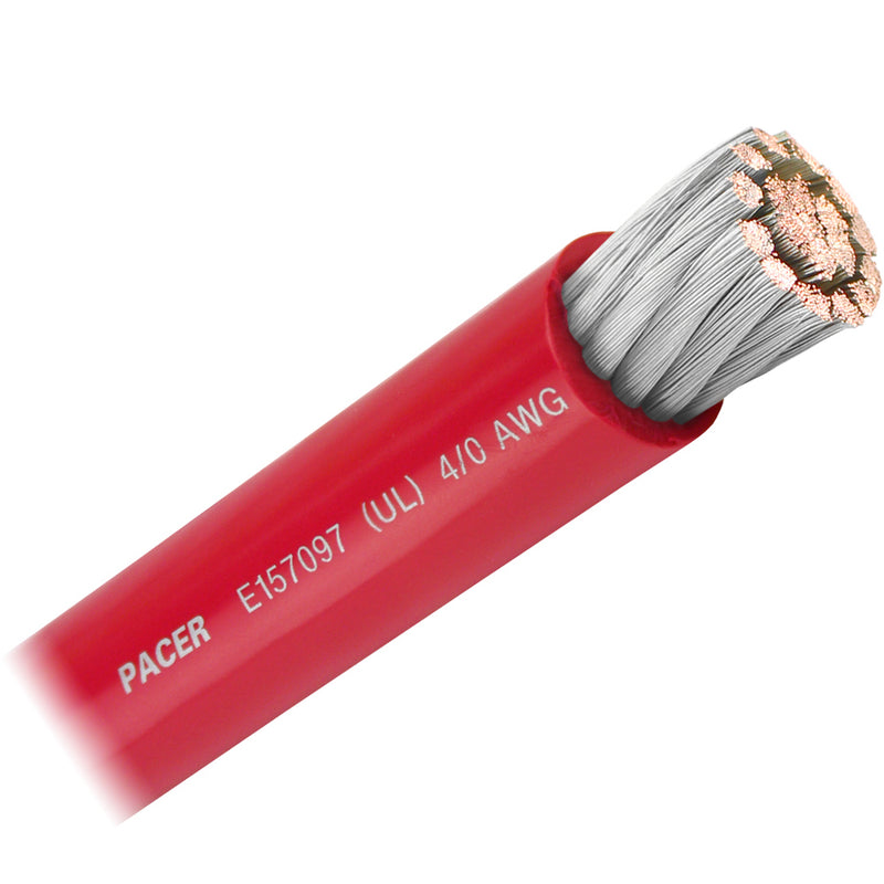 Pacer Red 4-0 AWG Battery Cable - Sold By The Foot