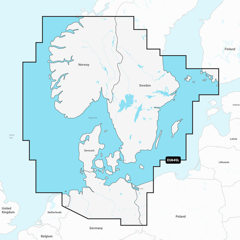 Garmin Navionics+ NSEU645L - Skagerrak & Kattegat - Marine Chart