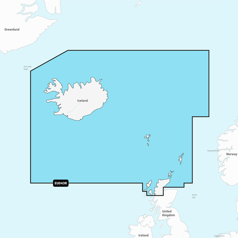 Garmin Navionics Vision+ NVEU043R - Iceland to Orkney - Marine Chart