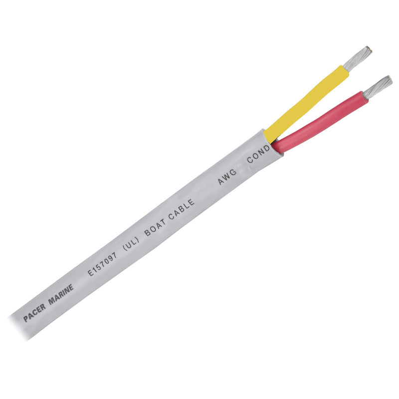 Pacer 12-2 AWG Round Safety Duplex Cable - Red-Yellow - Sold By The Foot